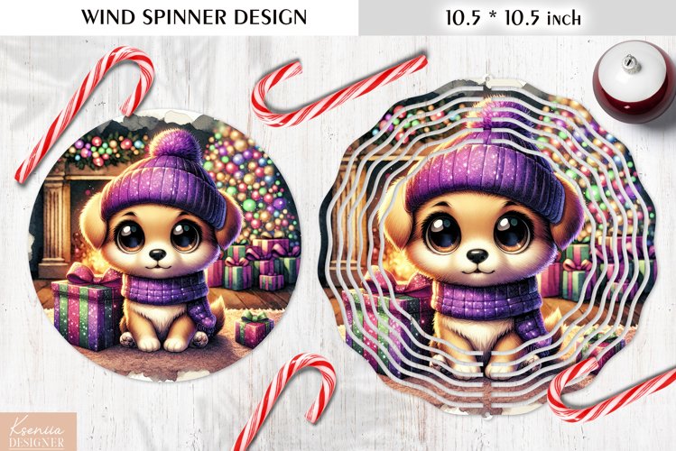 Christmas Cute Animal|Cartoon Wind Spinner Sublimation