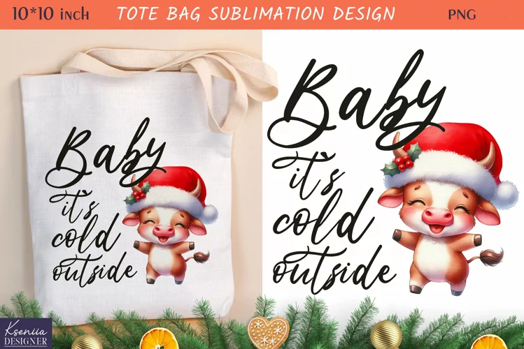 Cute Little Animal| Funny Christmas Quotes Tote Bag Design