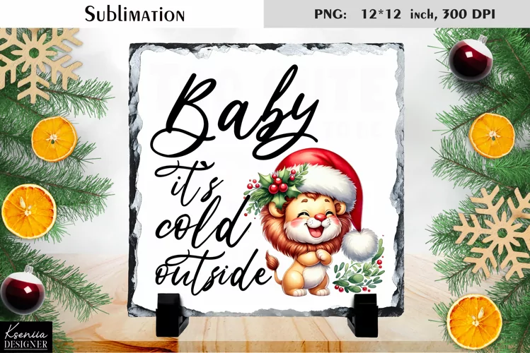 Christmas Watercolor Animal |Funny Quotes Slate Sublimation