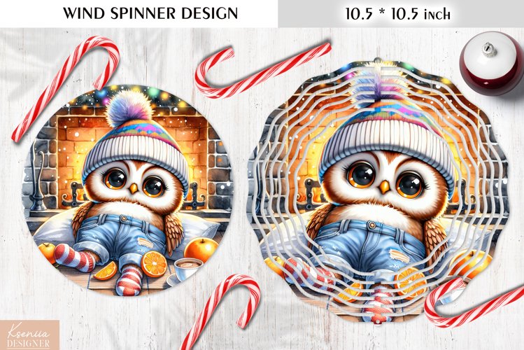 Christmas Cute Animal|Cartoon Wind Spinner Sublimation