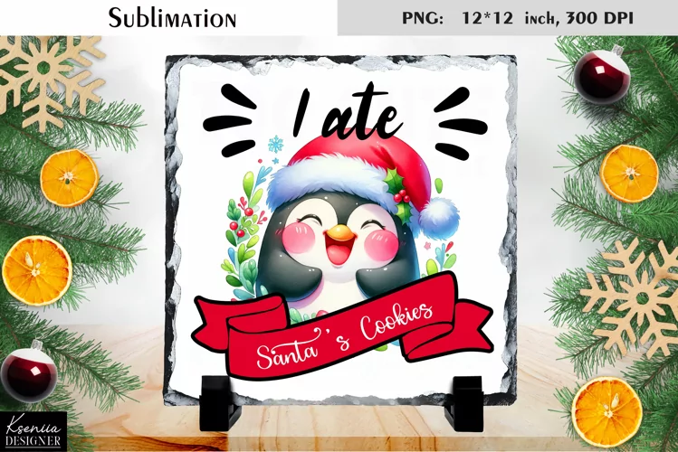 Christmas Watercolor Animal |Funny Quotes Slate Sublimation