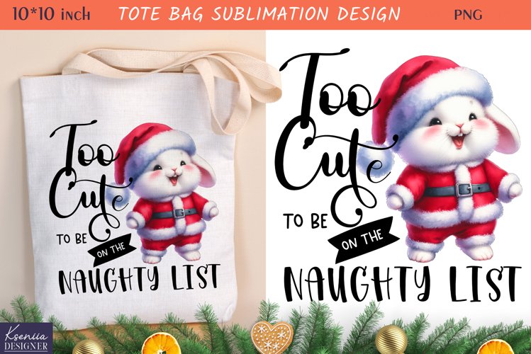 Cute Little Animal| Funny Christmas Quotes Tote Bag Design example image 1
