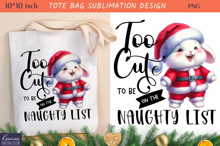 Cute Little Animal| Funny Christmas Quotes Tote Bag Design
