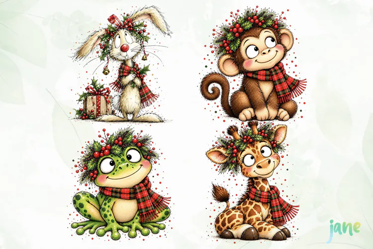 Christmas Animal Clipart
