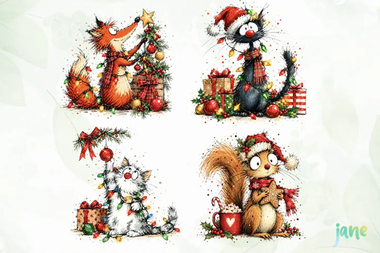 Christmas Animal Clipart