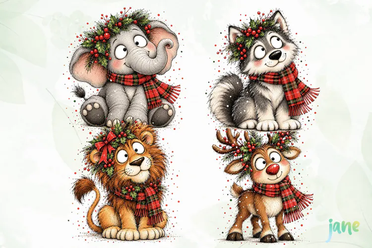 Christmas Animal Clipart