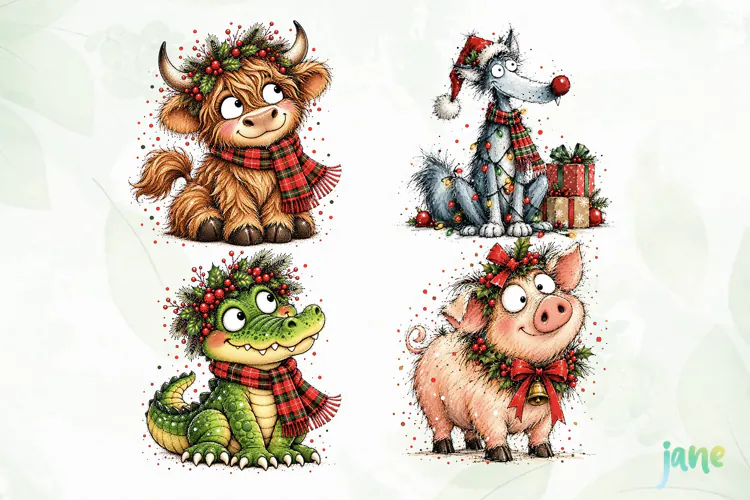 Christmas Animal Clipart