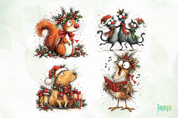 Christmas Animal Clipart