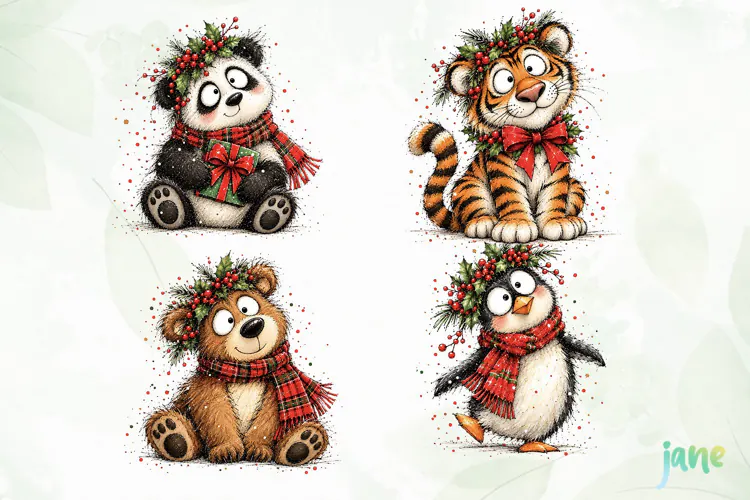 Christmas Animal Clipart