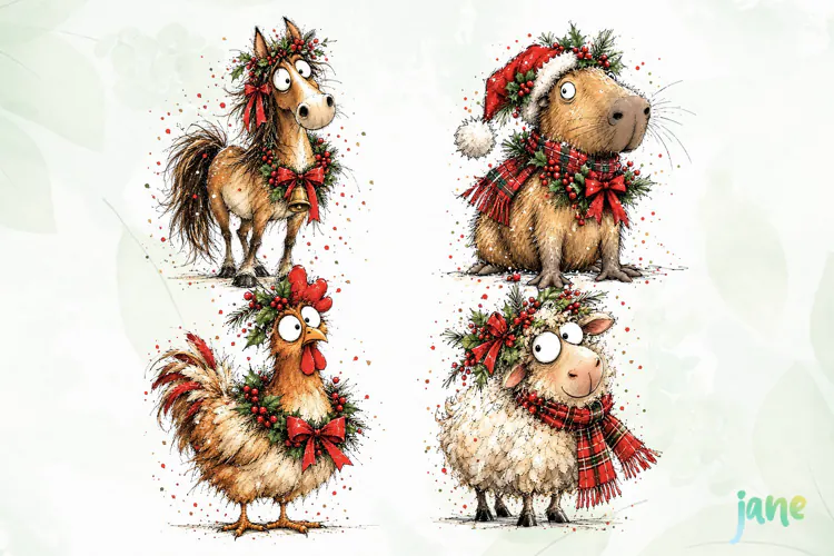 Christmas Animal Clipart