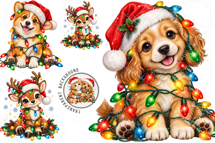 Christmas Dogs Clipart, Christmas Dog Png