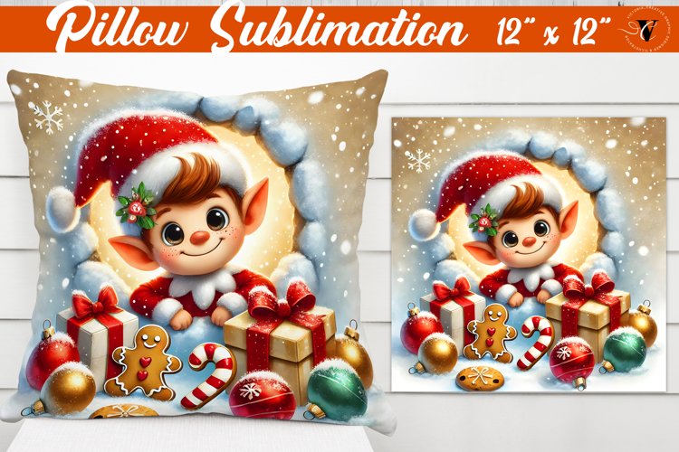 Pillow sublimation | Christmas Animals | Elf
