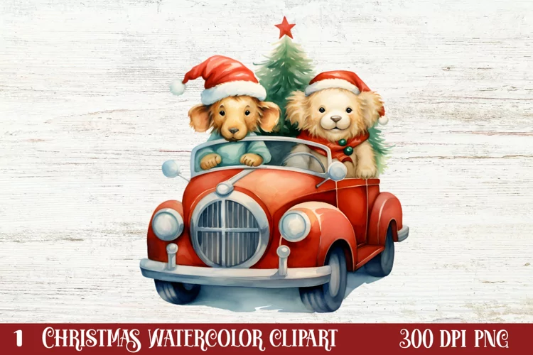 Christmas Animal Safari Clipart, Christmas Animal PNG