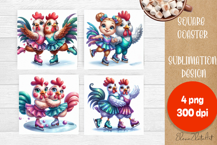 Merry Christmas Coaster Design | Sports Animals Square