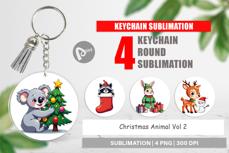 Keychain Christmas Animals
