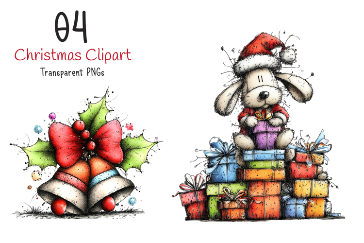 Christmas Animals Clipart example image 1