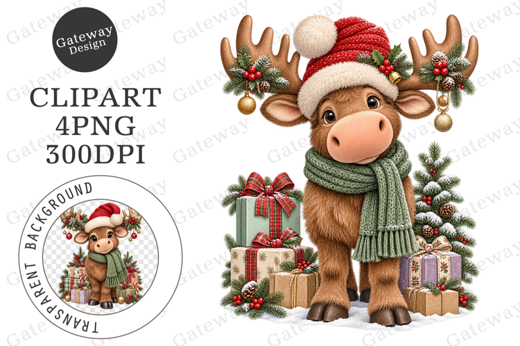 Christmas Animals Clipart PNG