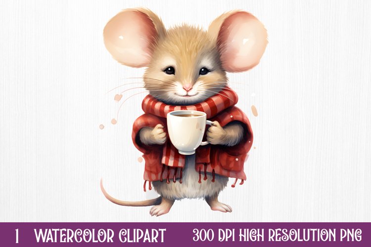 Christmas Animals Coffee Sublimation Clipart, Christmas PNG