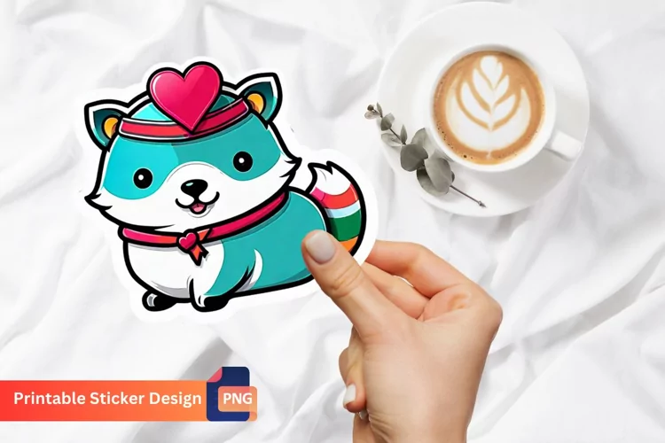 Christmas Animal Sticker, Christmas Animal Vinyl Sticker