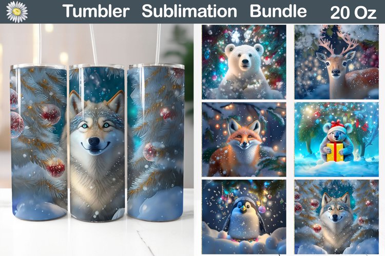 Winter Animals Tumbler Bundle | Christmas Animals Tumbler