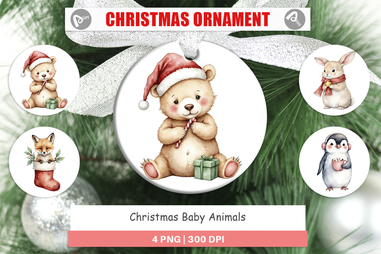 Ornament Christmas Baby Animals