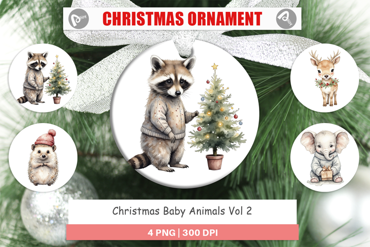 Ornament Christmas Baby Animals