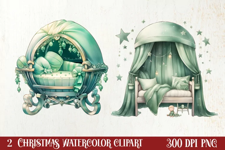 Mint Christmas Baby First Clipart, Christmas PNG