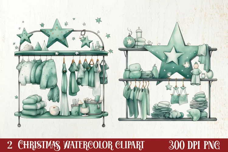 Mint Christmas Baby First Clipart, Christmas PNG