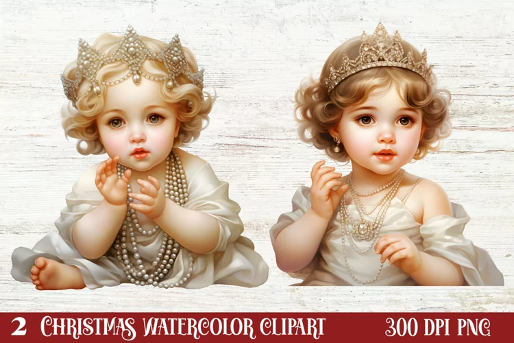 Christmas Baby Jesus Watercolor Clipart, Christmas Baby Jesu