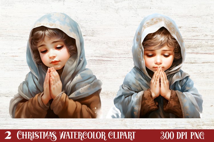 Christmas Baby Jesus Watercolor Clipart, Christmas Baby Jesu