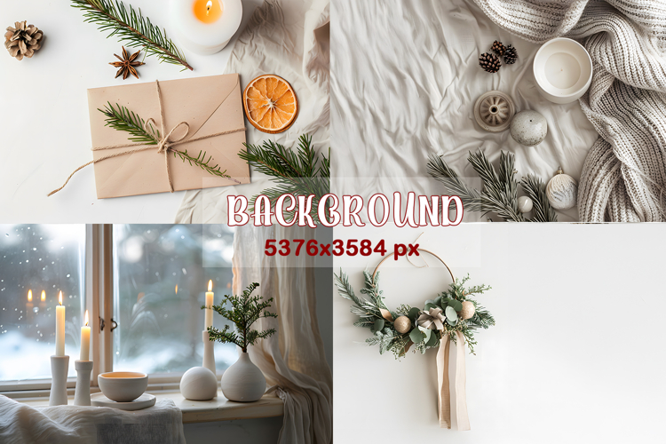 Christmas Background Mock Up Photo