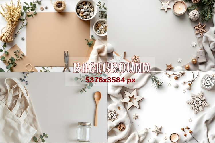 Christmas Background Mock Up Photo