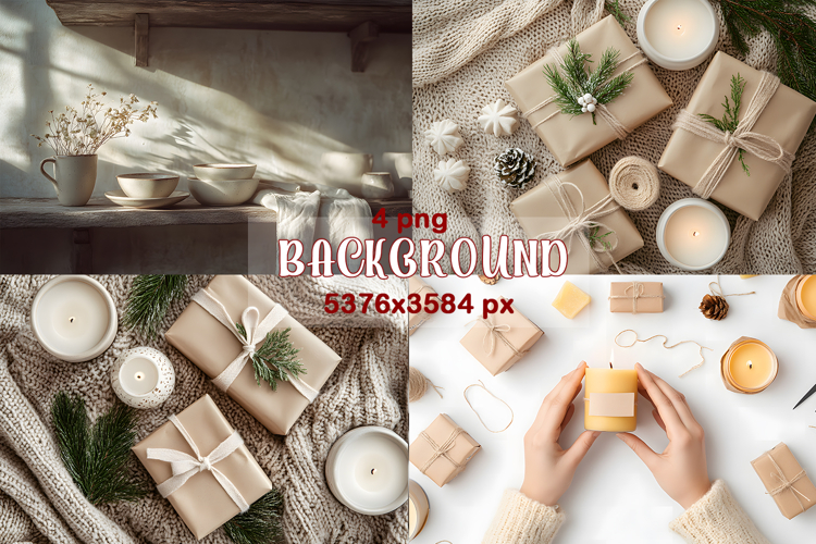 Christmas Background Mock Up Photo