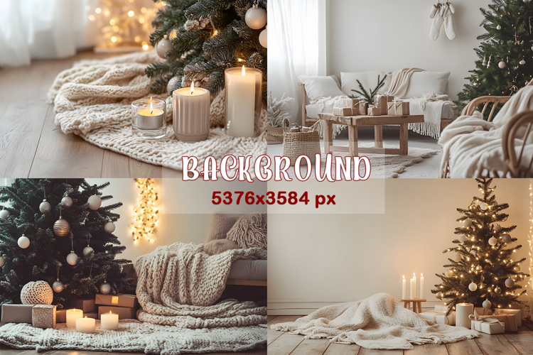 Christmas Background Mock Up Photo