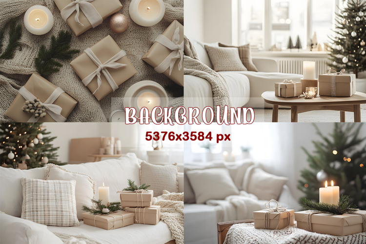 Christmas Background Mock Up Photo
