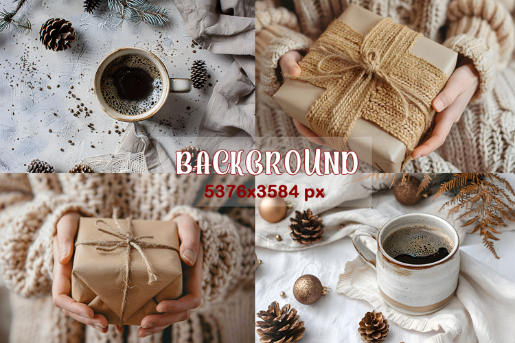 Christmas Background Mock Up Photo
