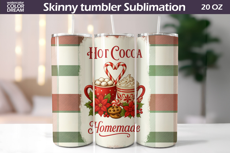 Christmas Cocoa Tumbler | Hot Cocoa Tumbler