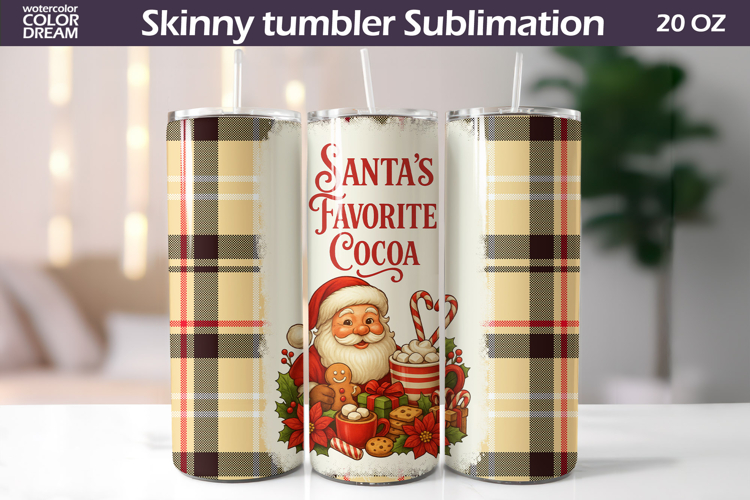 Christmas Cocoa Tumbler | Santa Claus Tumbler