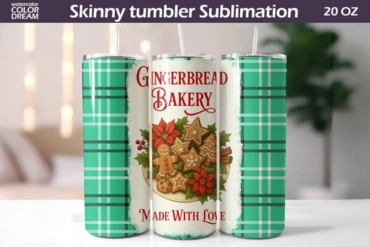 Christmas Cocoa Tumbler | Gingerbread Bakery Tumbler