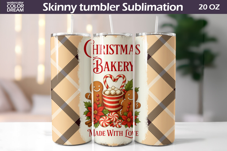 Christmas Cocoa Tumbler | Gingerbread Christmas Bakery