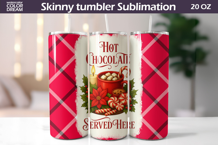 Christmas Cocoa Tumbler | Hot Chocolate Tumbler