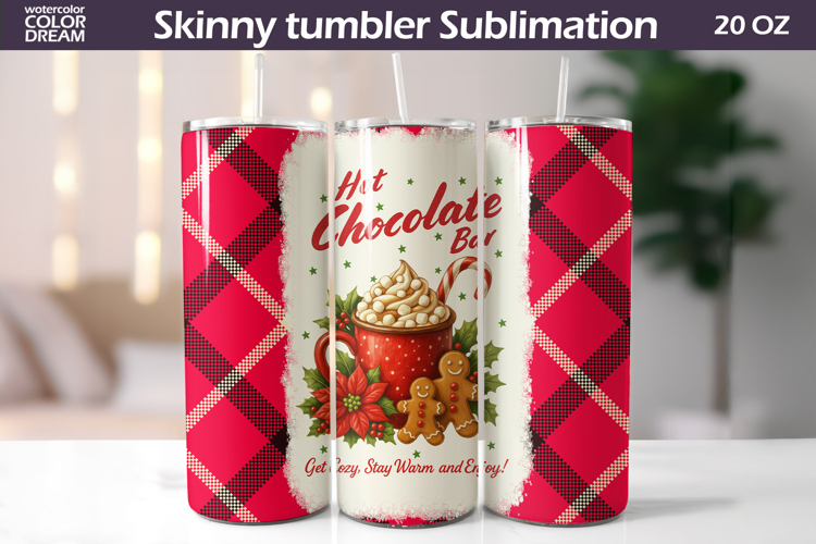 Christmas Cocoa Tumbler | Hot Chocolate Tumbler