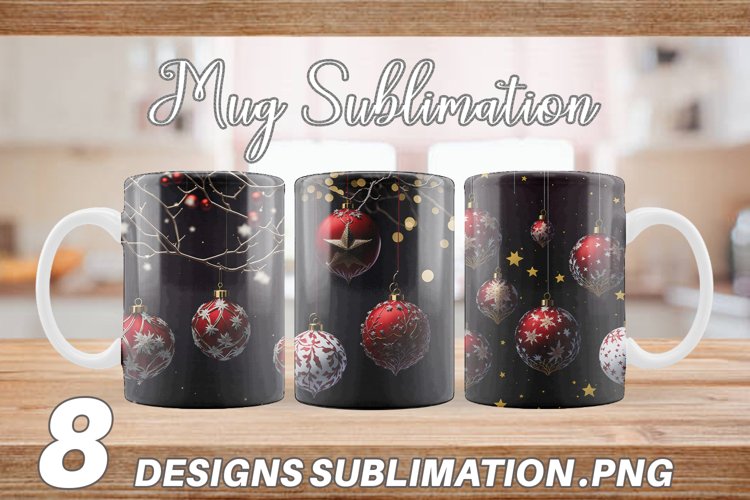 Christmas Ball Mug sublimation design