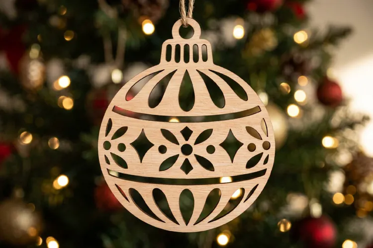 Christmas Ball Ornament Laser Cut