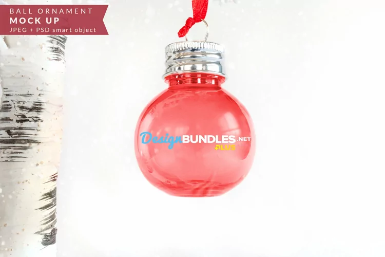 Christmas Ball Ornament Mock up