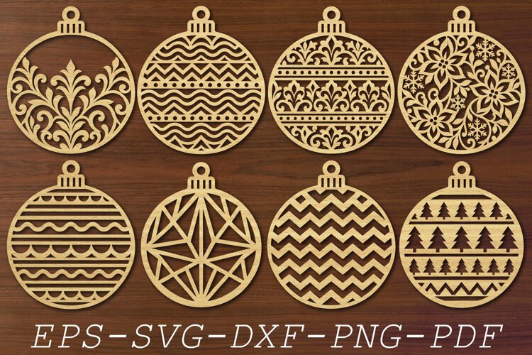 Christmas Balls svg, Christmas Decorations Cut Files example image 1