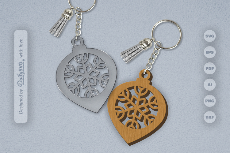 Christmas Bauble Snowflakes SVG