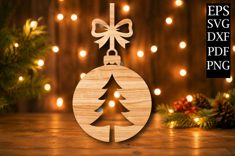 Christmas Bauble Tree Laser Cut File