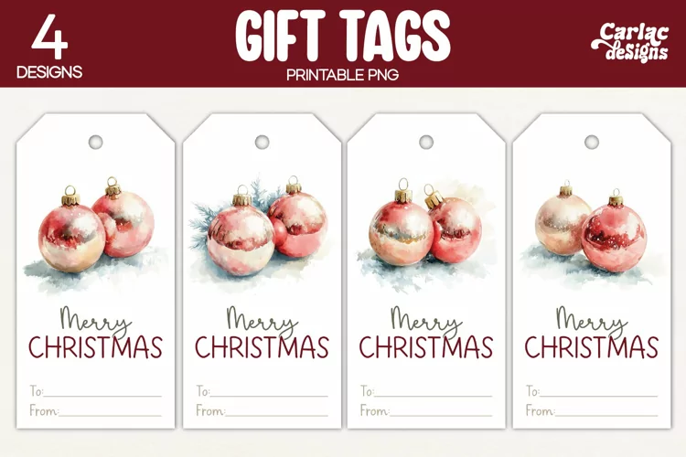 Christmas Gift Tags, Merry Christmas Printable Tags