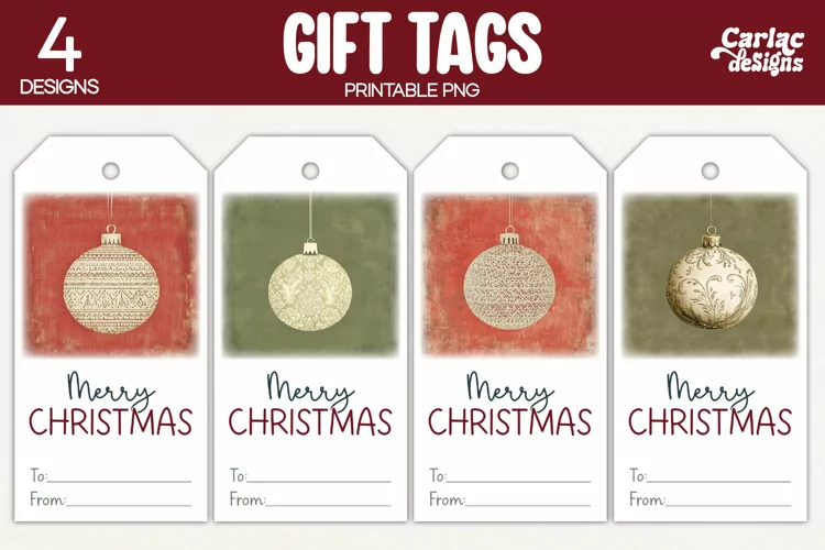 Christmas Gift Tags, Merry Christmas Printable Tags